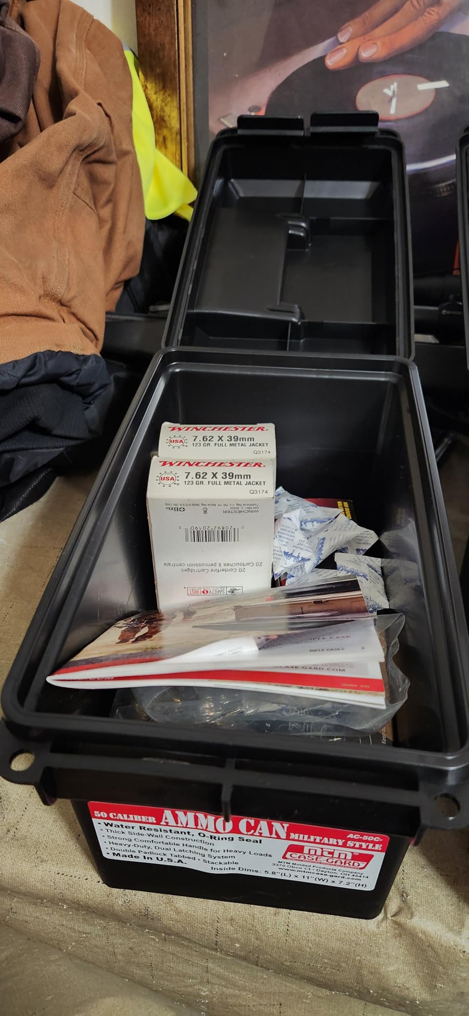 MTM AC50C-40 Ammo Can, 50-Caliber, Heavy-Duty Dual Latching System, Rugged Polypropylene Plastic, O-Ring Seal System, Water Resistant, Bulk Ammo Storage, USA Made, Black customer photo 2