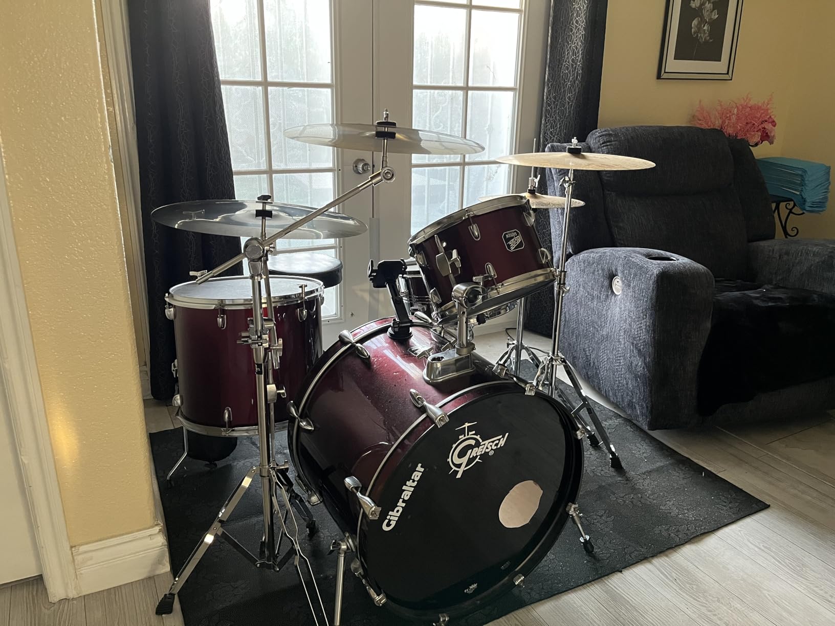 Griffin 6 Piece Drum Hardware Pack (Percussion TiltPro X Edition) - Full Stand Kit with Snare, Hi-Hat, Cymbal Boom, Kick Pedal & Throne for Gigs or Studio customer photo 2