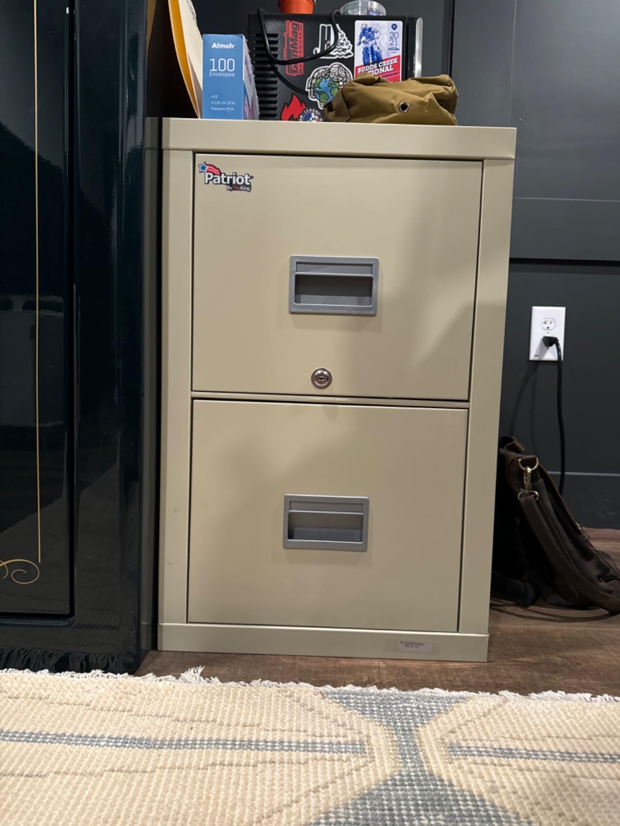 FireKing Patriot 2P1825-CPA Insulated UL Class 350 one-Hour Fire Rated Vertical Filing Cabinet with 2 Drawers, Deep Letter or Legal Size, 25-1/16