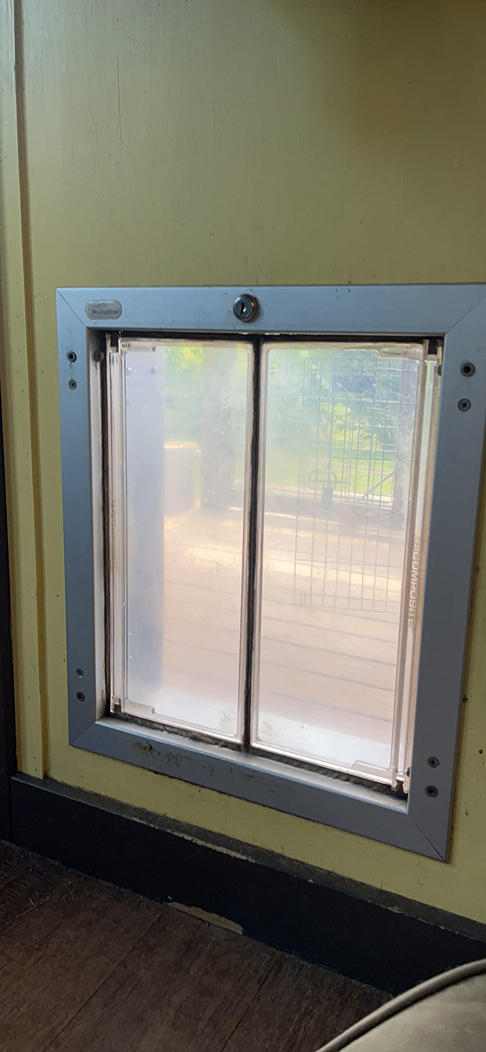 PlexiDor Performance Wall-Mount Pet Door, White, X-Large, Up to 225 lb | Wall-mount installation, Insulated energy-efficient design, Includes lock and key, For dogs and cats, dog door, cat door customer photo 2