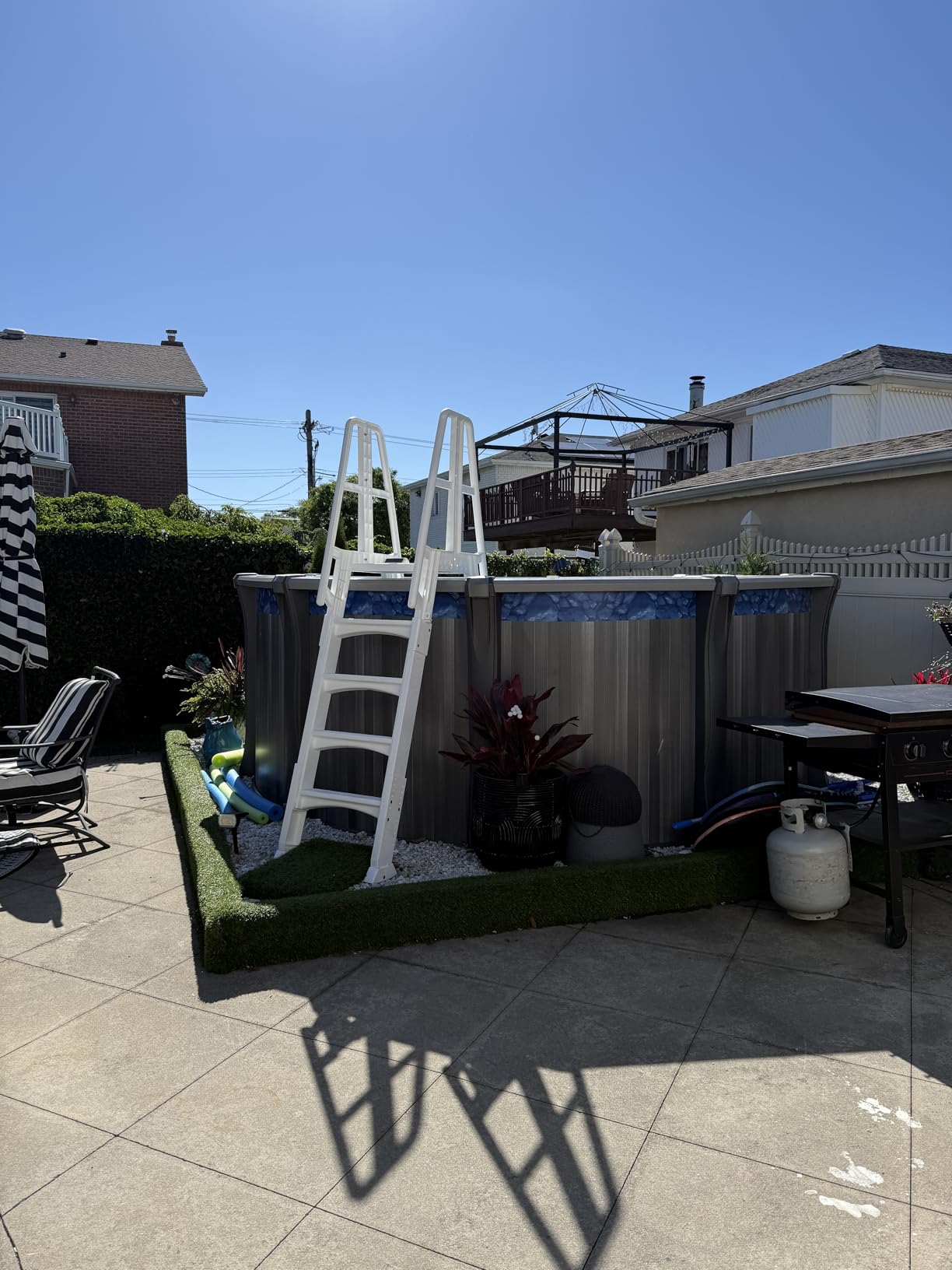 Vinyl Works SLA A-Frame 48 to 56 Inch Adjustable Above Ground Swimming Pool Ladder Entry System customer photo 1