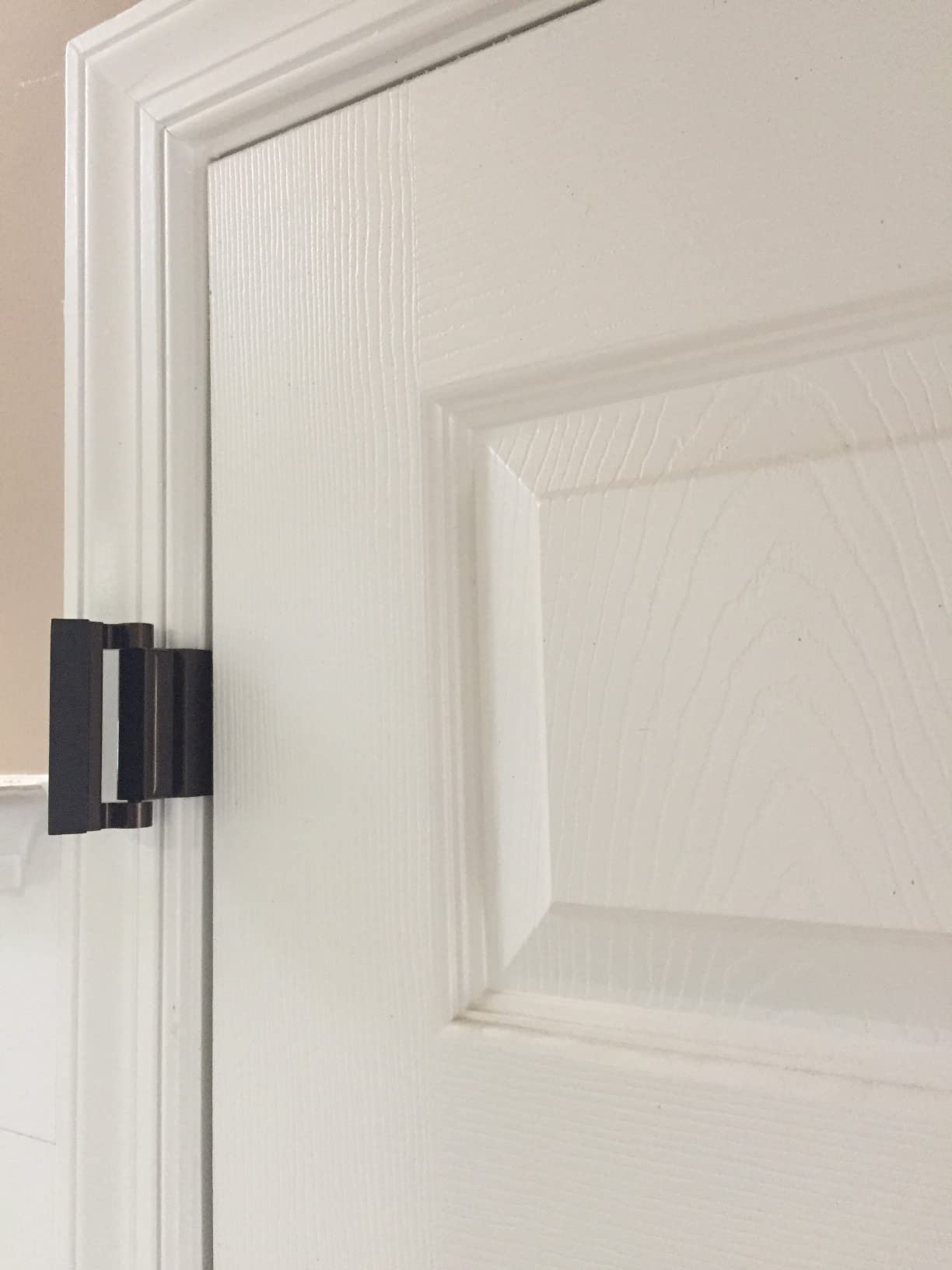 Prime-Line U 10827 Door Reinforcement Lock - Add Extra, High Security to your Home and Prevent Unauthorized Entry - 3 In. Stop, Aluminum Construction, Satin Nickel customer photo 1