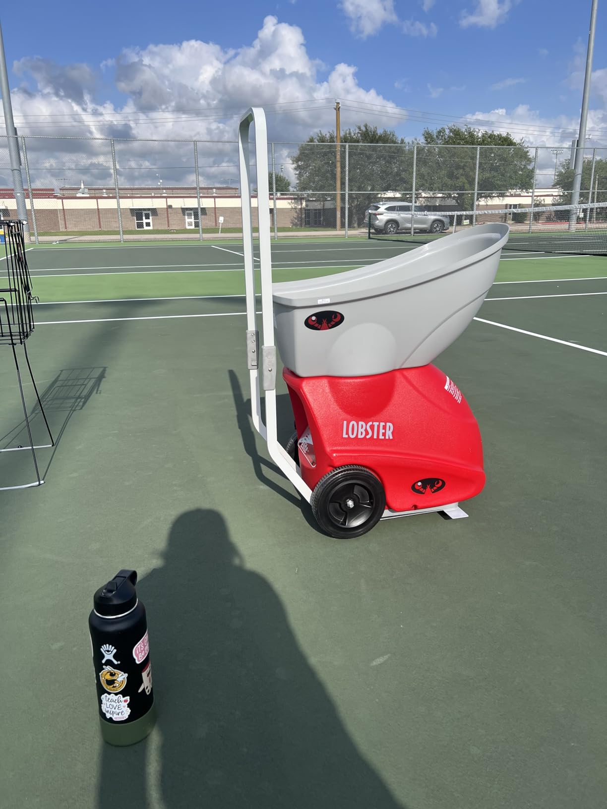 LOBSTER Sports Elite Tennis Ball Machine - Auto Portable Tennis Ball Launcher, Preloaded & Custom Drills, Spin Control, Lob Elevation Switch, Ball Speed (up to 80MPH), with Multi-Function Remote customer photo 1