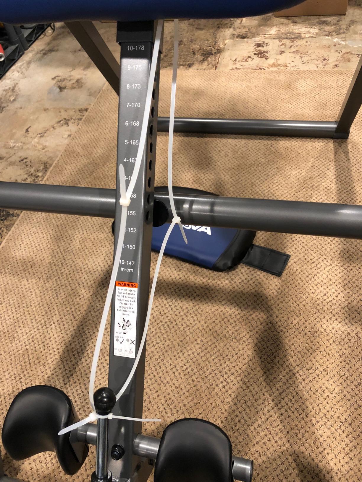 INNOVA HEALTH AND FITNESS ITM4800 Advanced Heat and Massage Inversion Table, Black/Blue/Gray customer photo 1