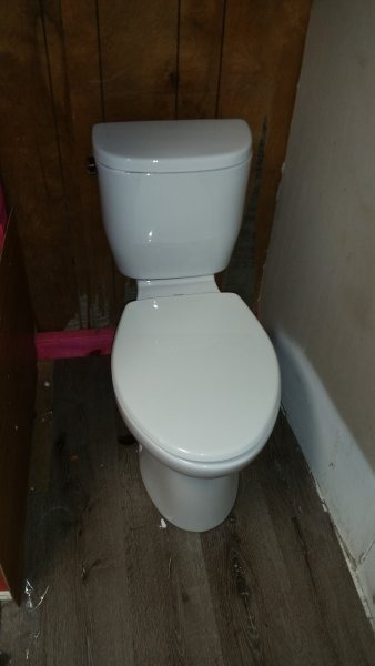 TOTO Entrada Two-Piece Elongated 1.28 GPF Universal Height Toilet, Cotton White - CST244EF#01 customer photo 2