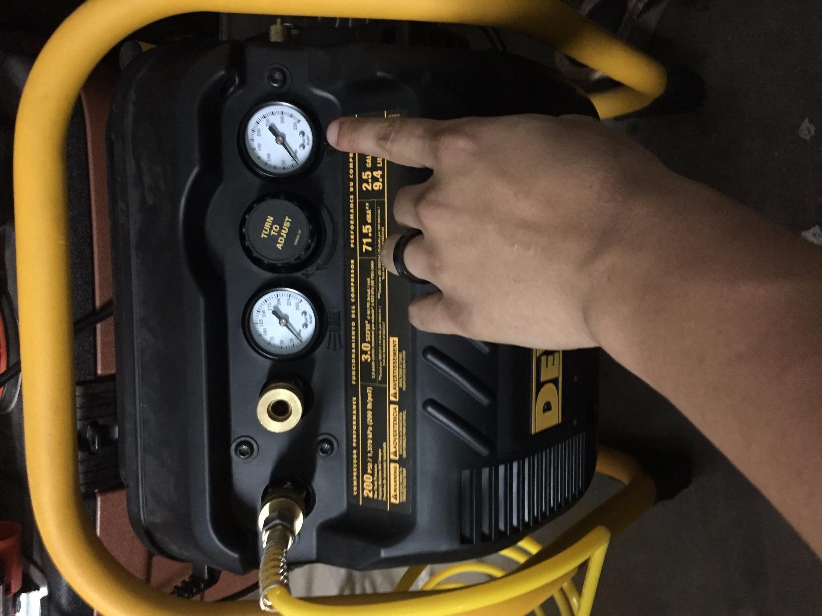 DEWALT Air Compressor for Trim, 200-PSI Max, Quiet Operation (DWFP55130) customer photo 2