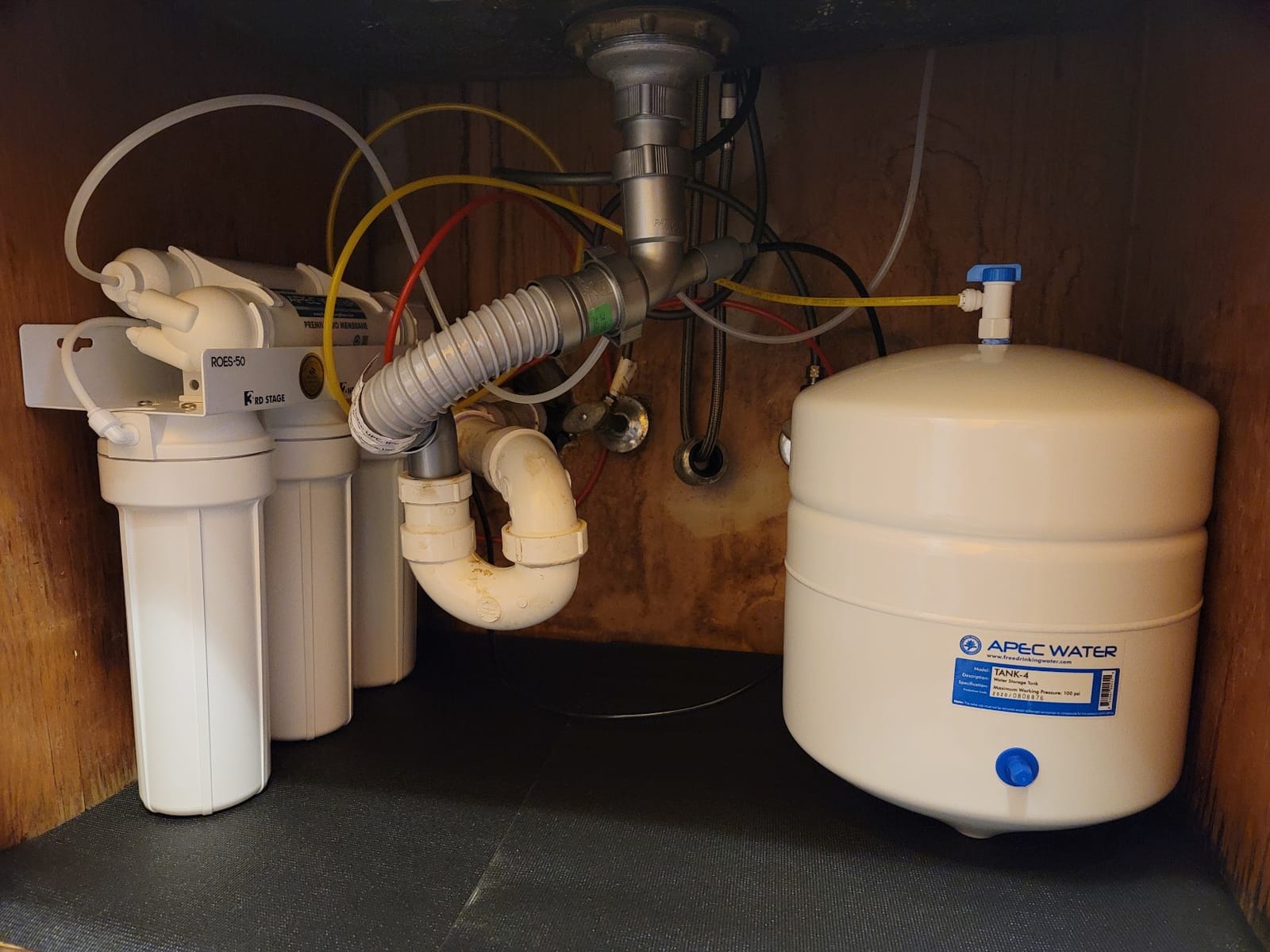 APEC Water ROES-50, 5-Stage Under Sink Reverse Osmosis System, 50 GPD | NSF Certified 372 & 58, Reduces 99% of Impurities, DIY Installation customer photo 2