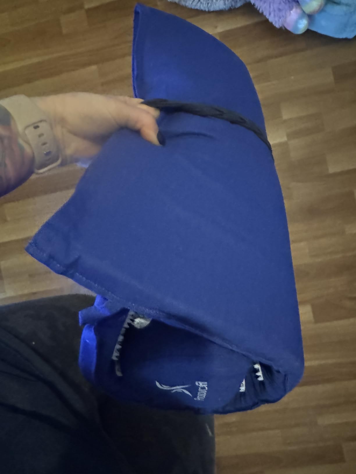 ProsourceFit Acupressure Mat and Pillow Set for Back/Neck Pain Relief and Muscle Relaxation, Blue customer photo 2