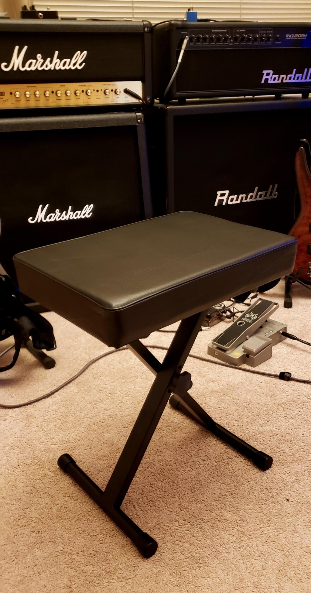 Yamaha OEM PKBB1 Adjustable Padded Keyboard X-Style Bench, Black, 19.5 inches customer photo 1