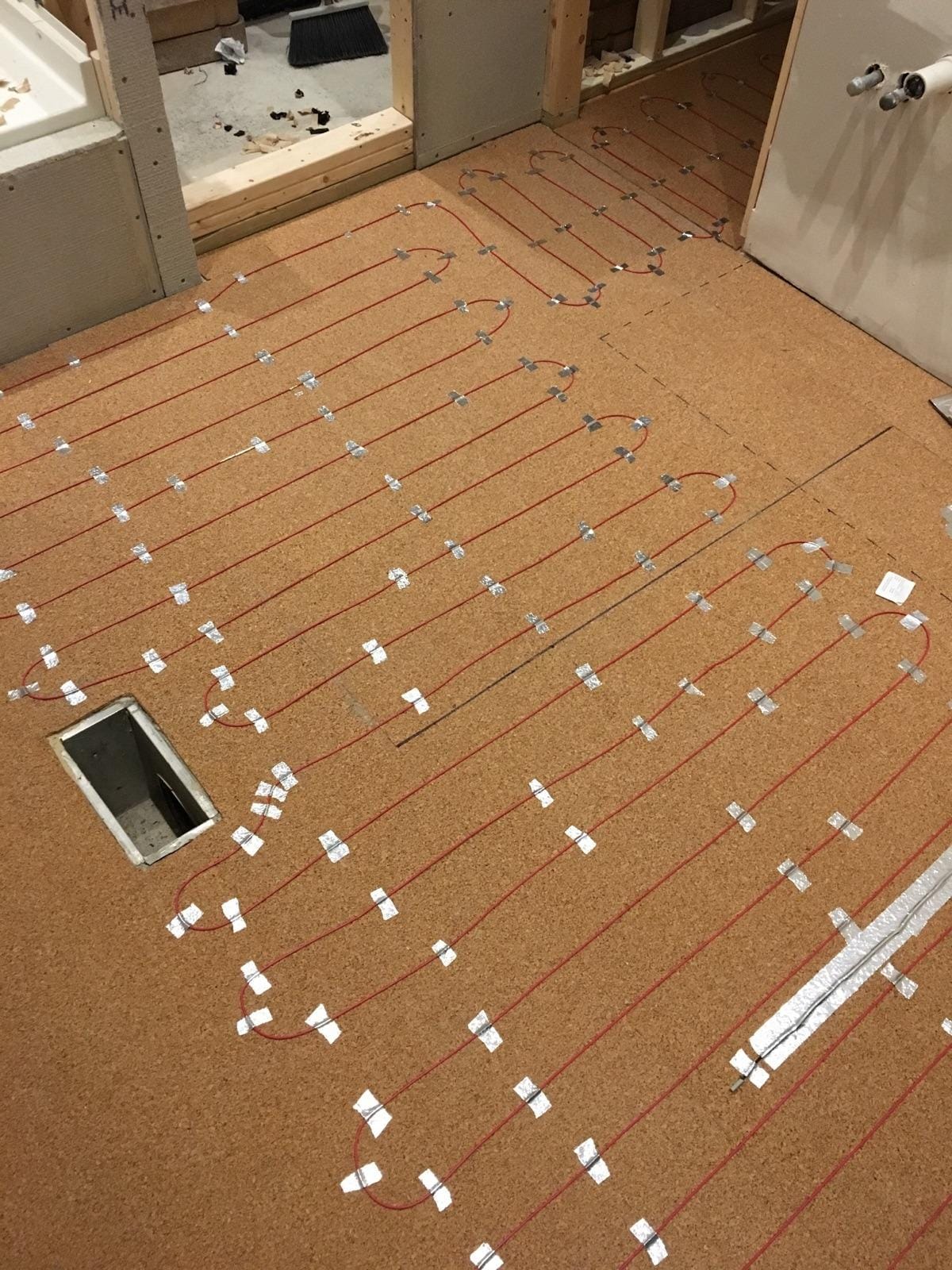 45 Sqft Electric Radiant Floor Heating Cable Kit - 120V Heated Tile Floor System with UWG5 Programmable Thermostat, Sensor, Installation Monitor & 25 Year Warranty, Made in the USA customer photo 1