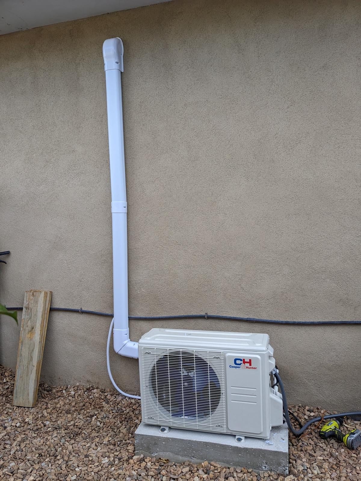 Ductless HVAC Mini Split Line Set Cover - for AC Line Cover (White 3x7.5ft) customer photo 2