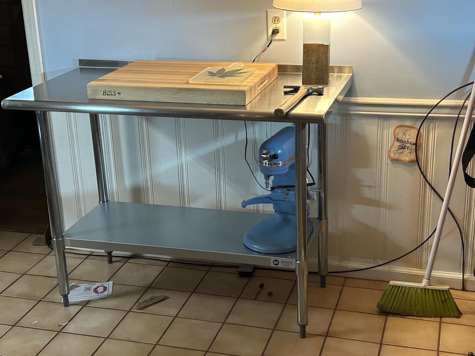 GRIDMANN Stainless Steel Kitchen Prep Table 72 x 30 Inches with Backsplash & Under Shelf, NSF Commercial Work Table for Restaurant and Home customer photo 2