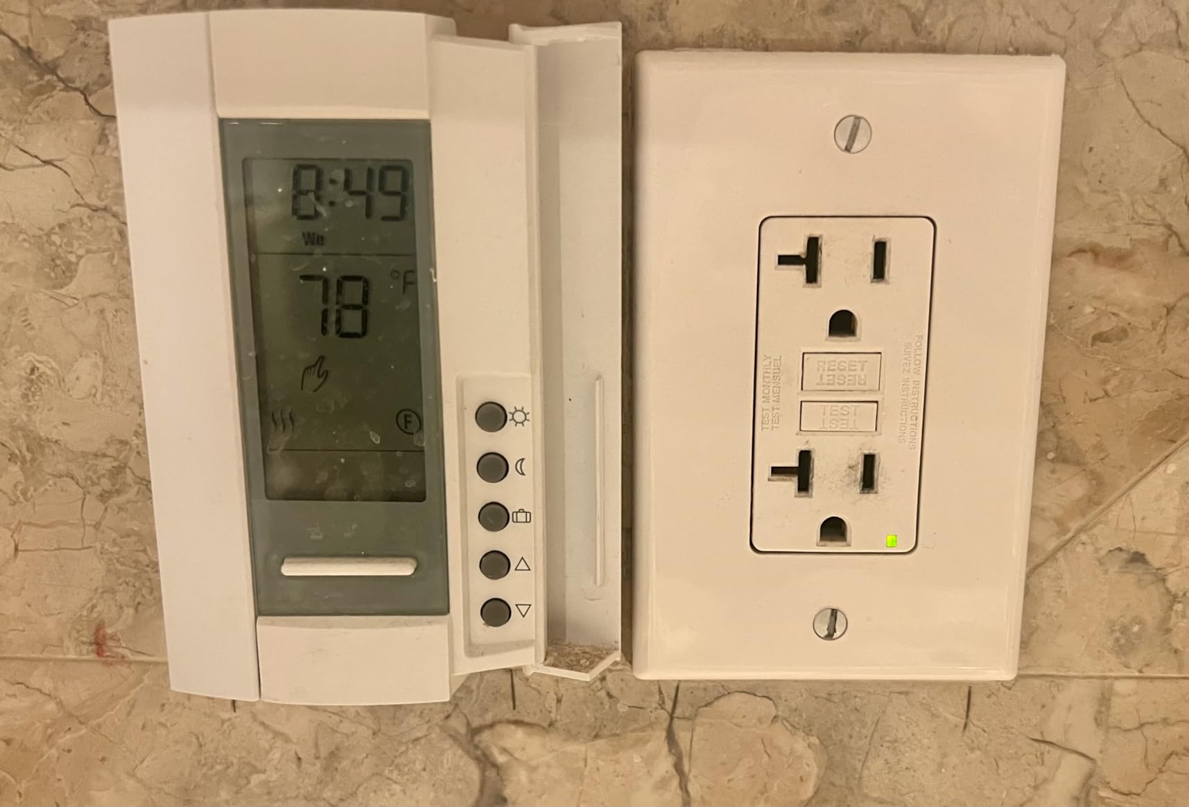 20 sqft Heating Mat System, 120V Electric Radiant Floor Heating System for Tile and Stone with Floor Sensing Thermostat Aube TH115-AF-120S. Heated Tile, Stone, Vinyl customer photo 1