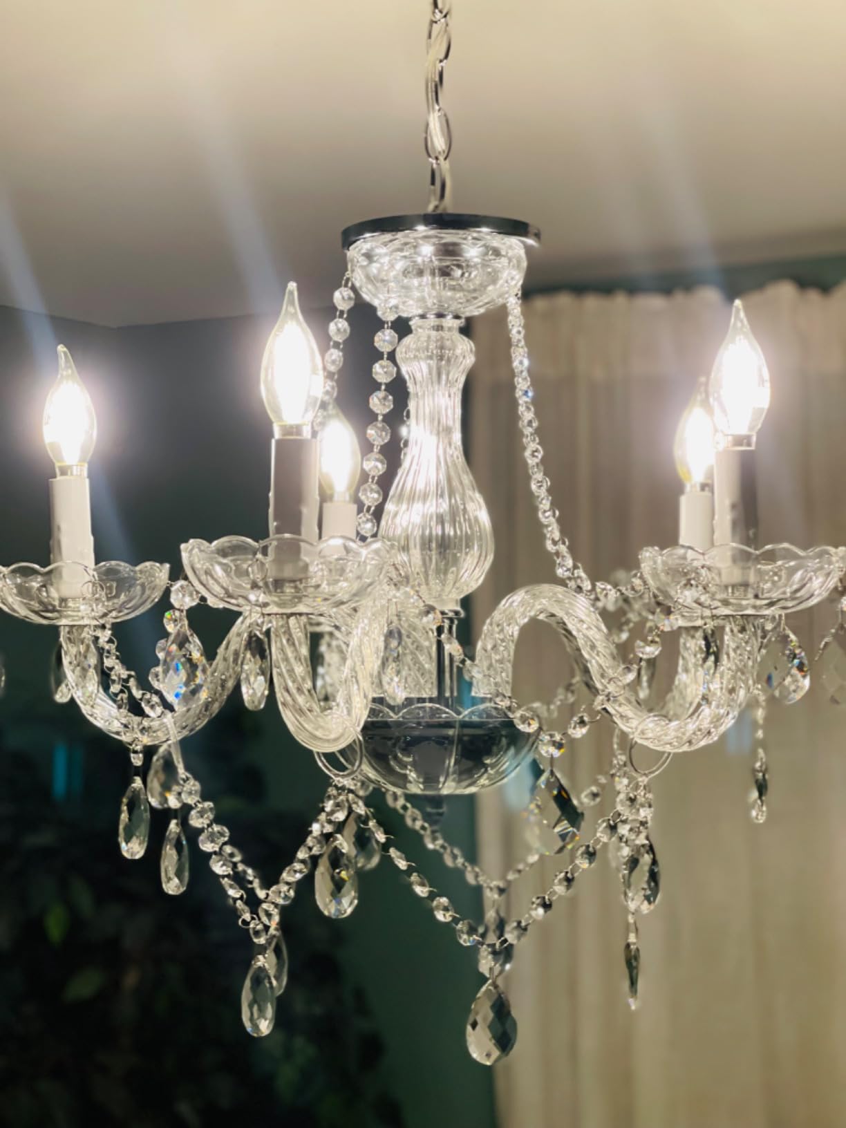 Saint Mossi 5 Light Modern Contemporary Elegant K9 Crystal Glass Chandelier Pendant Ceiling Lighting Fixture customer photo 1