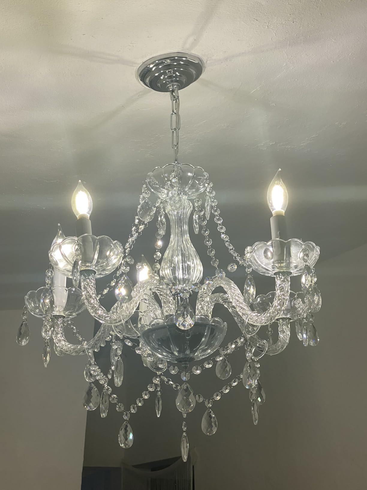 Saint Mossi 5 Light Modern Contemporary Elegant K9 Crystal Glass Chandelier Pendant Ceiling Lighting Fixture customer photo 2