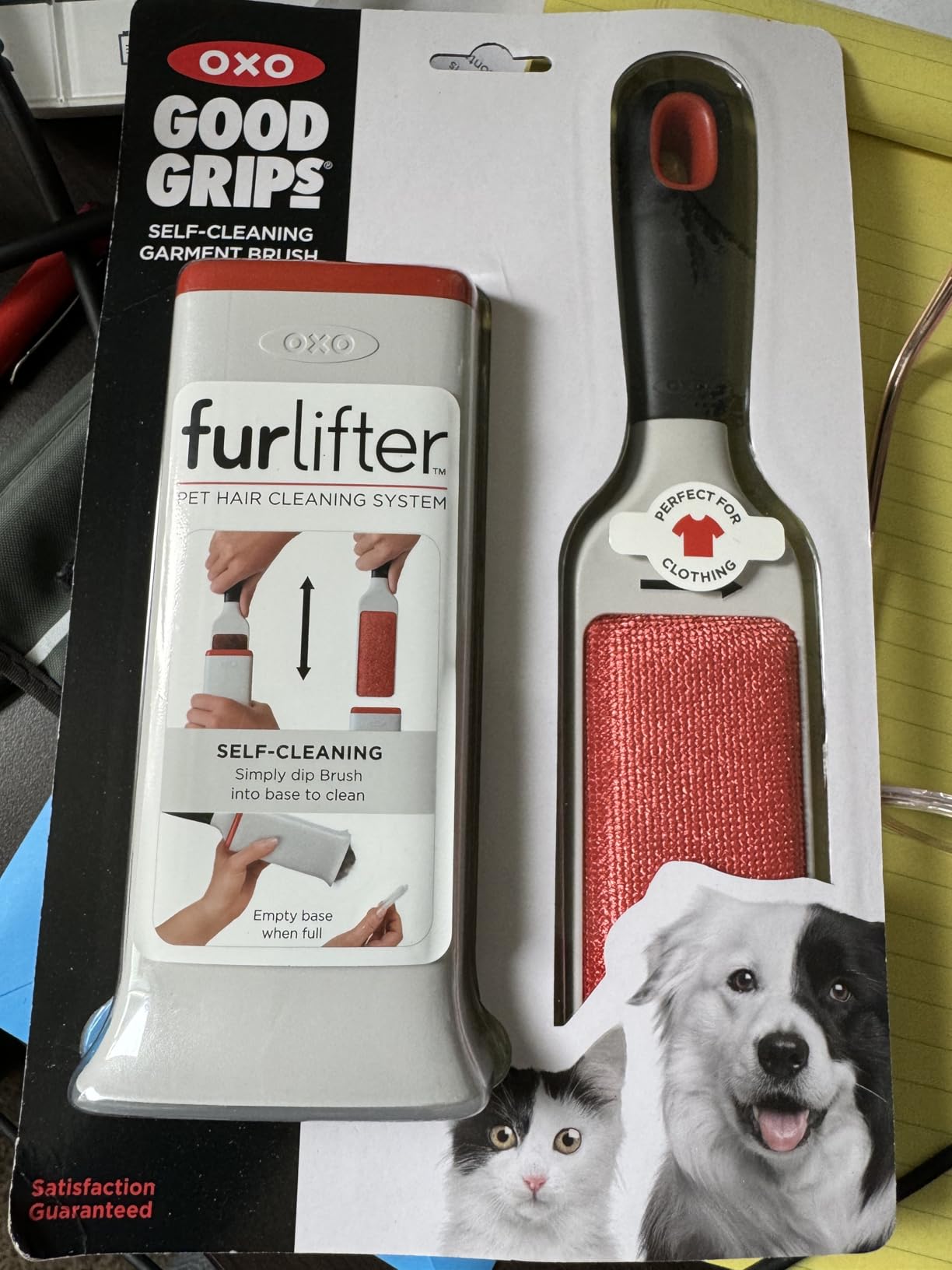 OXO Good Grips Furlifter Pet Garment Brush Hair Remover for Clothing, White, Garment Brush customer photo 1