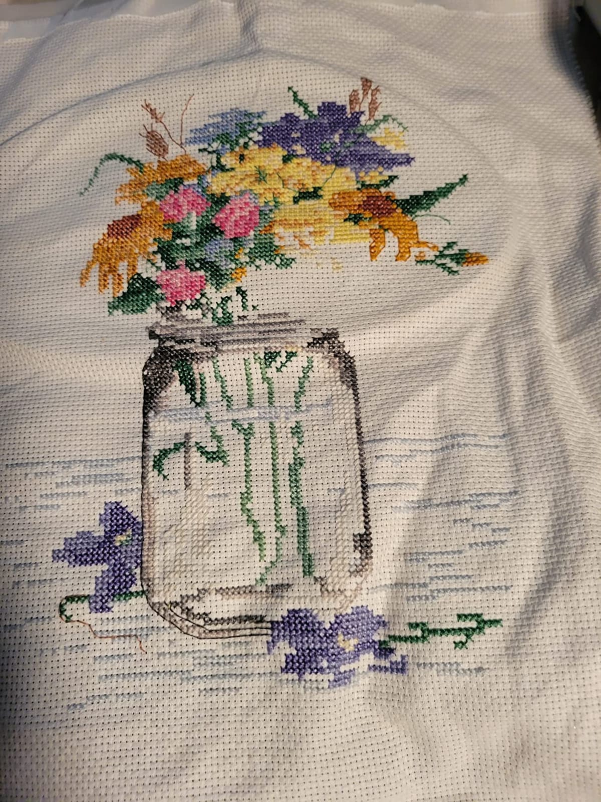 Janlynn 017-0112 Wildflower Jar Counted Cross Stitch Kit customer photo 2