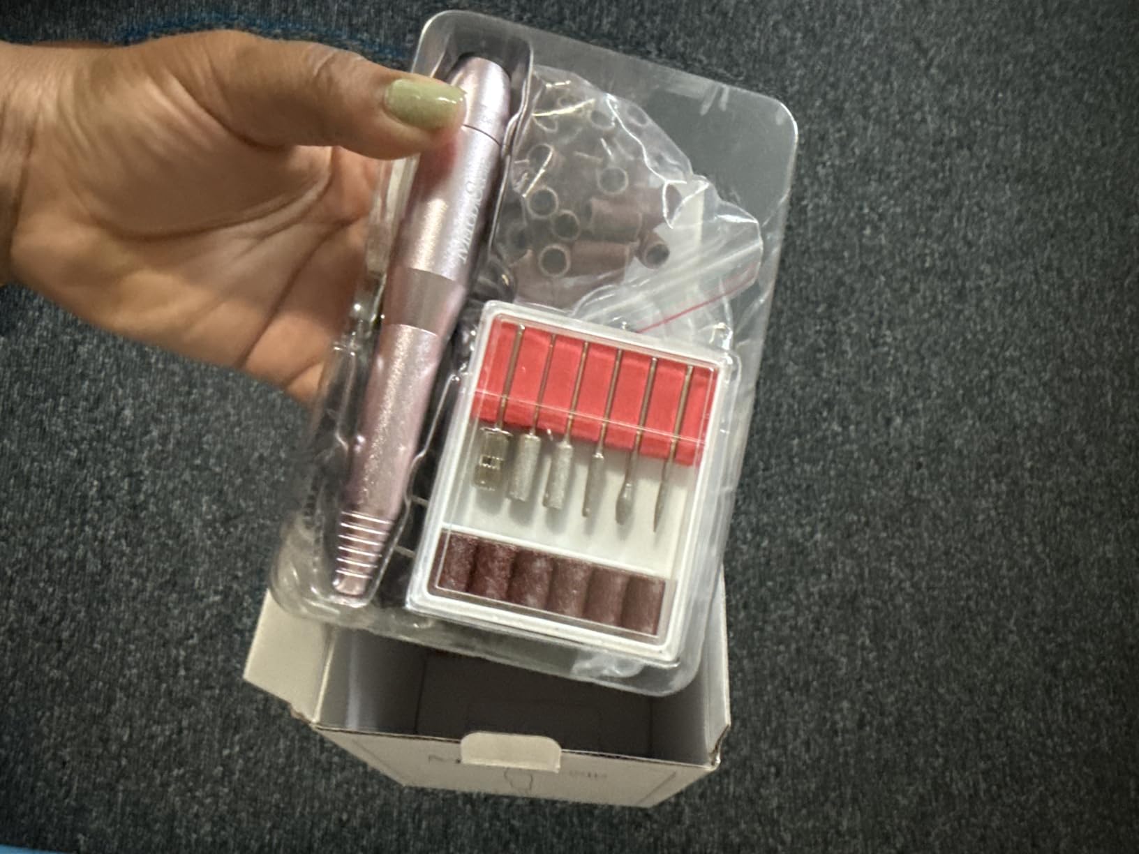 MelodySusie PC120B Pen Nail Drill with Compact AC Adapter Kit | 20000RPM, For cuticle care, shaping, polishing and gel removal in beginner-friendly home routines customer photo 2