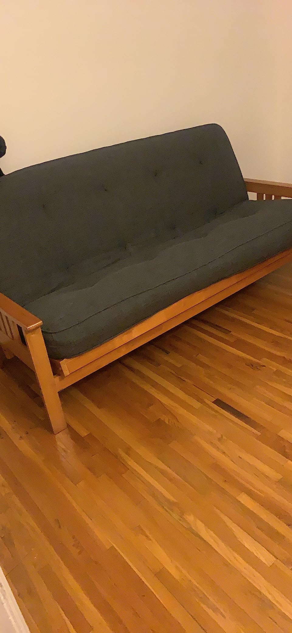 Kodiak Furniture Monterey Futon Set with Barbados Finish, Full, Linen Charcoal customer photo 1