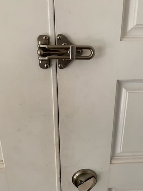 Prime-Line U 11316 Swing Bar Door Guard With High Security Auxiliary Lock, Satin Nickel Finish (Single Pack) customer photo 2