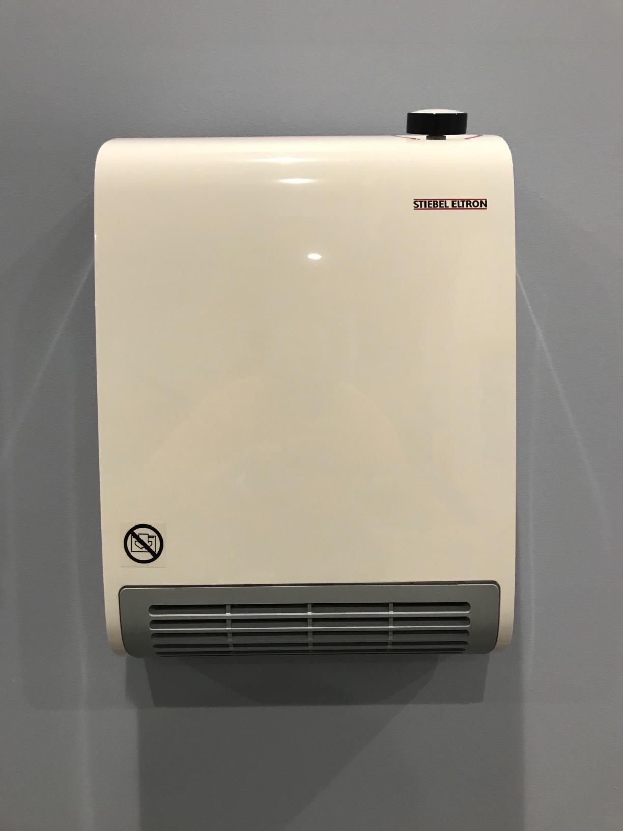 Stiebel Eltron CK Trend Wall-Mounted Fan Heater, 2000W 240V no cord or plug | CK 200-1 Trend; Made in Germany; No cord or plug must be hard-wired; frost protection; temperature adjustment knob customer photo 1
