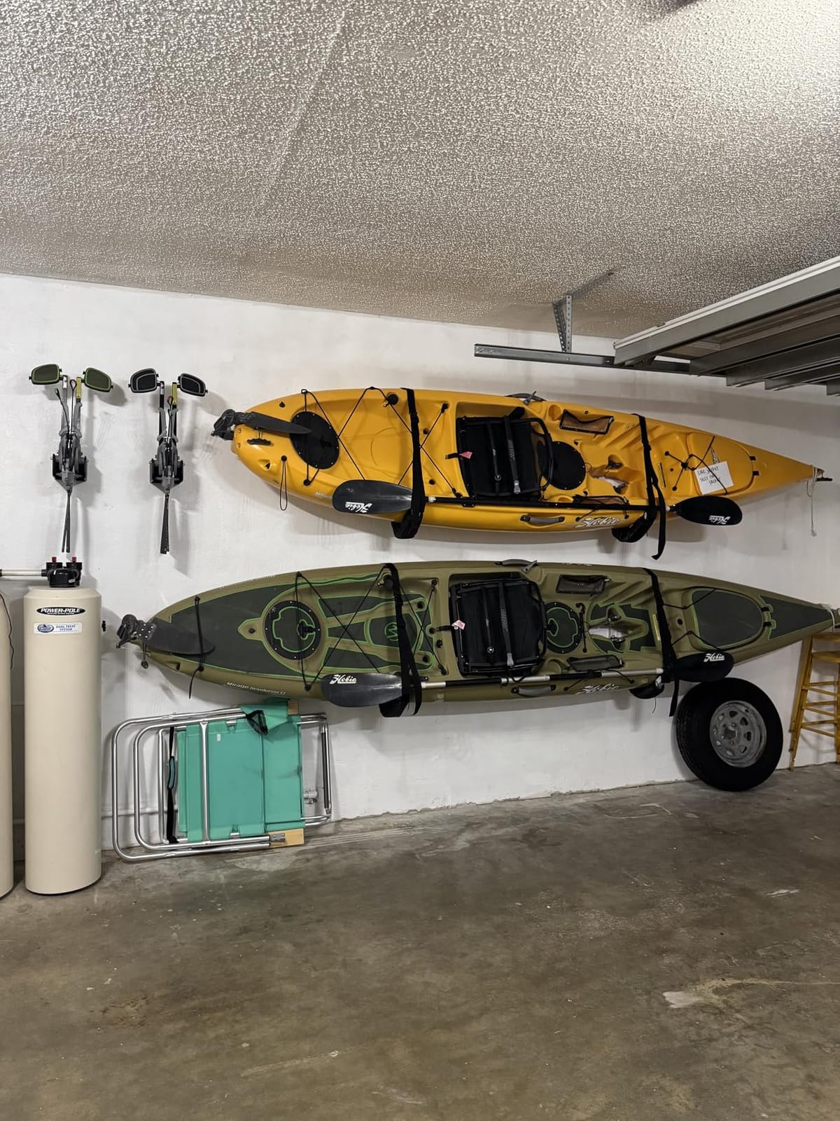 Kayak Wall Mount Storage Rack, Heavy Duty Steel, 125LB Capacity | High Quality Powder-Coated Steel Wall Racks for Indoor/Outdoor Storage of Kayaks and SUP Paddleboards. customer photo 2
