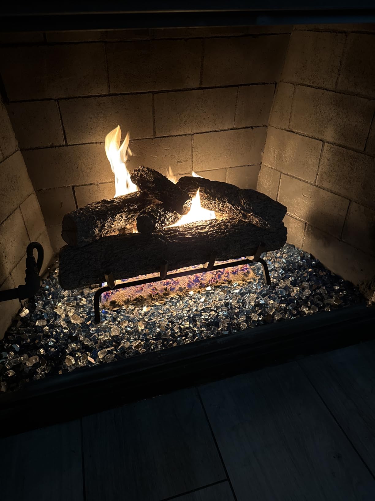 Real Fyre 24-Inch Live Oak Vented Gas Log Set, Natural Gas, Match-Lit with Burner, Grate & Gas Connection Kit, 90,000 BTU customer photo 1