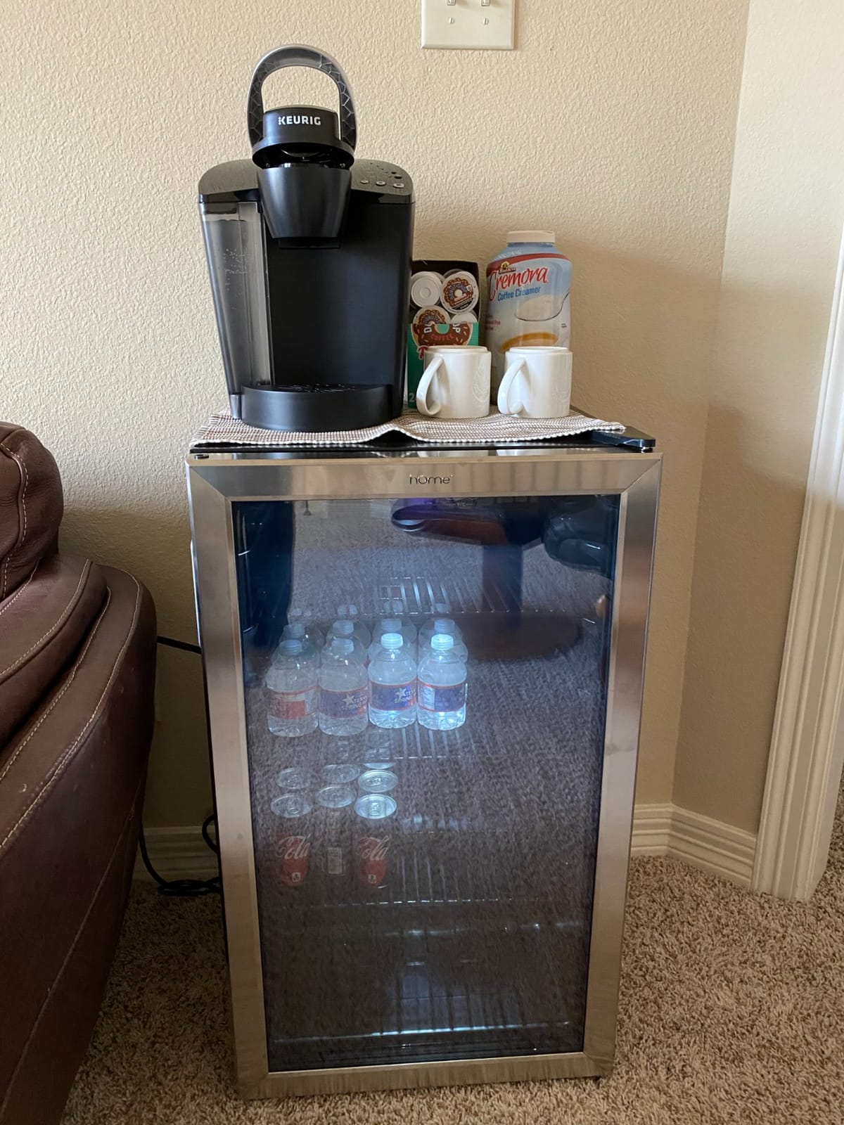 hOmeLabs Beverage Refrigerator and Cooler - Mini Fridge with Glass Door for Soda Beer or Wine - 120 Cans Capacity - Small Drink Dispenser Machine for Office or Bar with Adjustable Removable Shelves customer photo 1