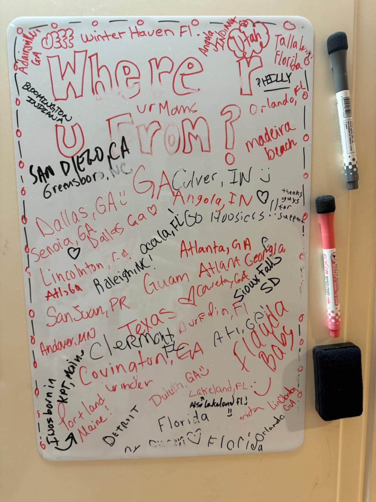 Magnetic Dry Erase Board Fridge White Board Sheet 20x13 inch, Flexible Large Refrigerator Magnets Whiteboard Planner for Home Kitchen, 2 Markers and Eraser customer photo 1