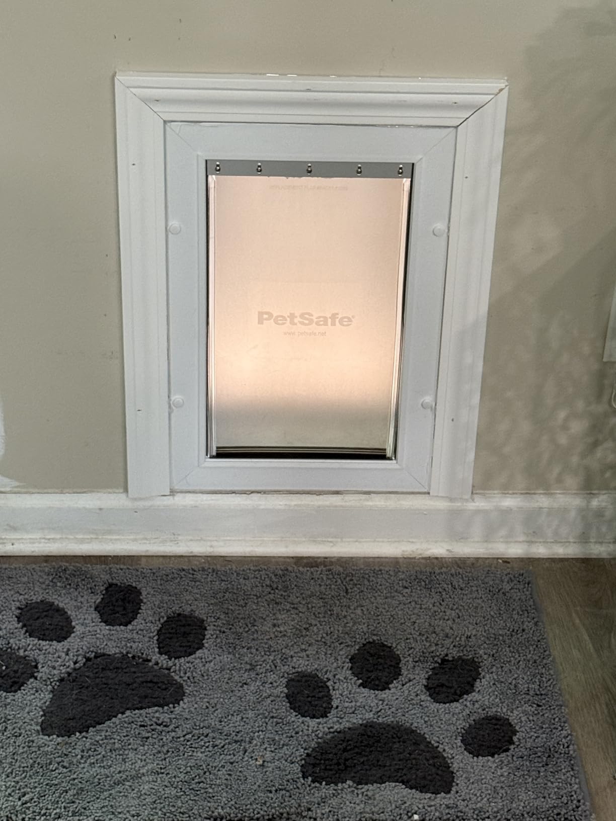 PetSafe Wall Entry Pet Door, Telescoping, Dogs up to 100 lb, Large | Insulates Better Than Metal, Interior & Exterior Install, Weatherproof Double-Flap, DIY Telescoping Tunnel 4.75-7.25 in Walls customer photo 1
