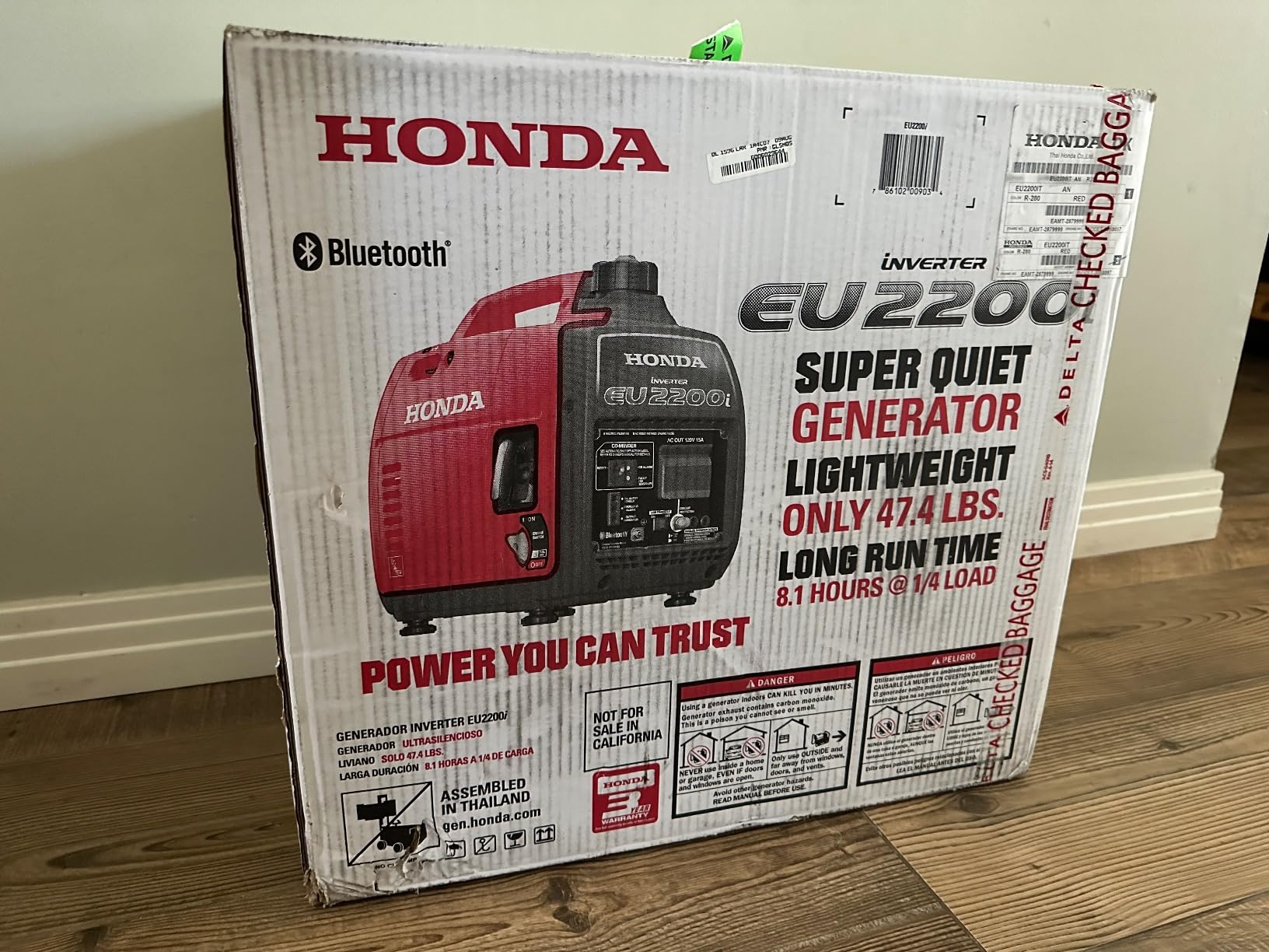 Honda EU2200i 2200 Watt Inverter Generator (EU2200ITAN) | Super Quiet 120V Gas Powered Portable Generator for Camping or Home Backup Power Supply, Up to 8.1 Hour Run Time customer photo 1