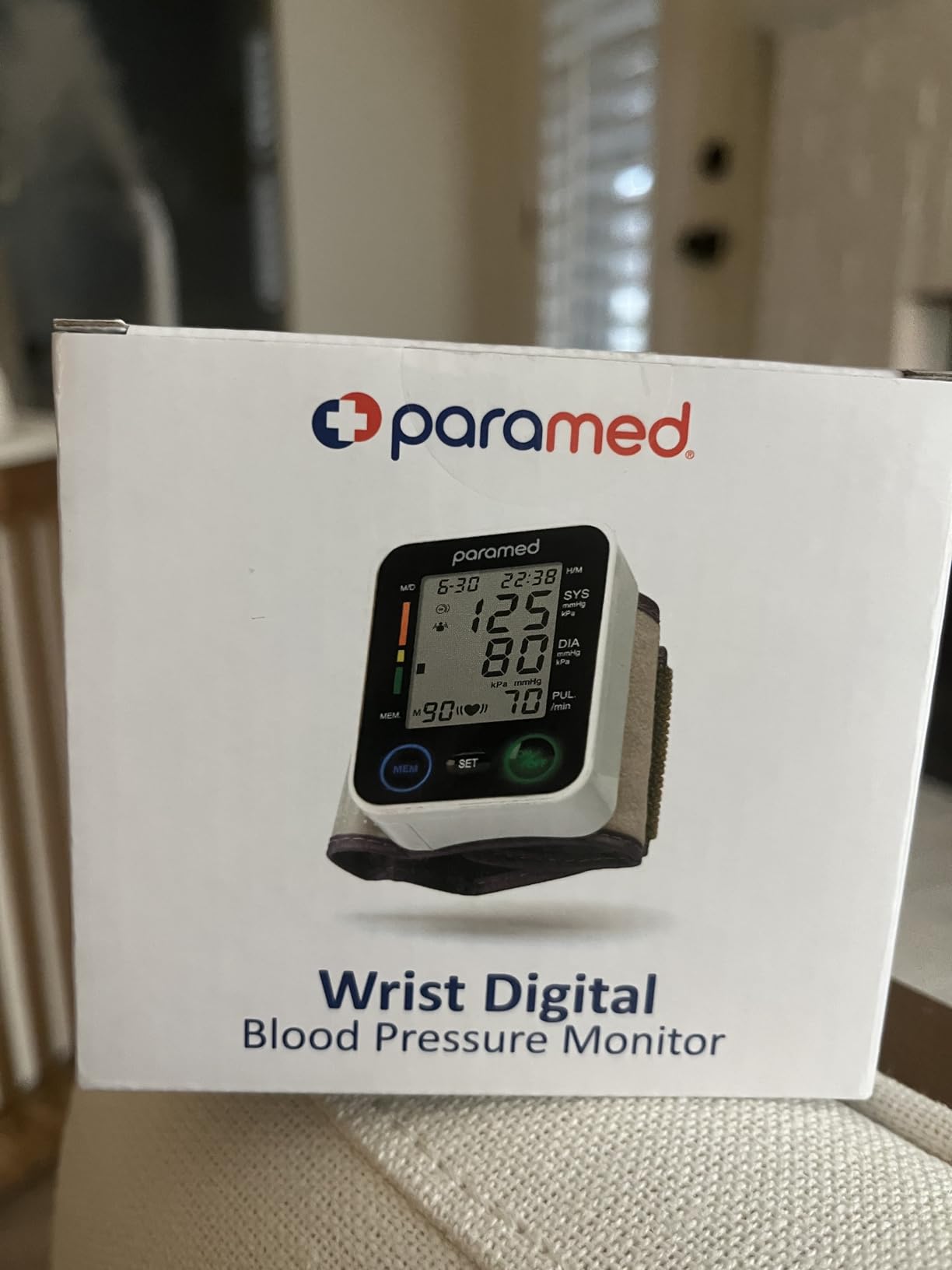 PARAMED Automatic Wrist Blood Pressure Monitor: Blood-Pressure Kit of Bp Cuff + 2AAA and Carrying case - Irregular Heartbeat Detector & 90 Readings Memory Function & Large Display customer photo 1