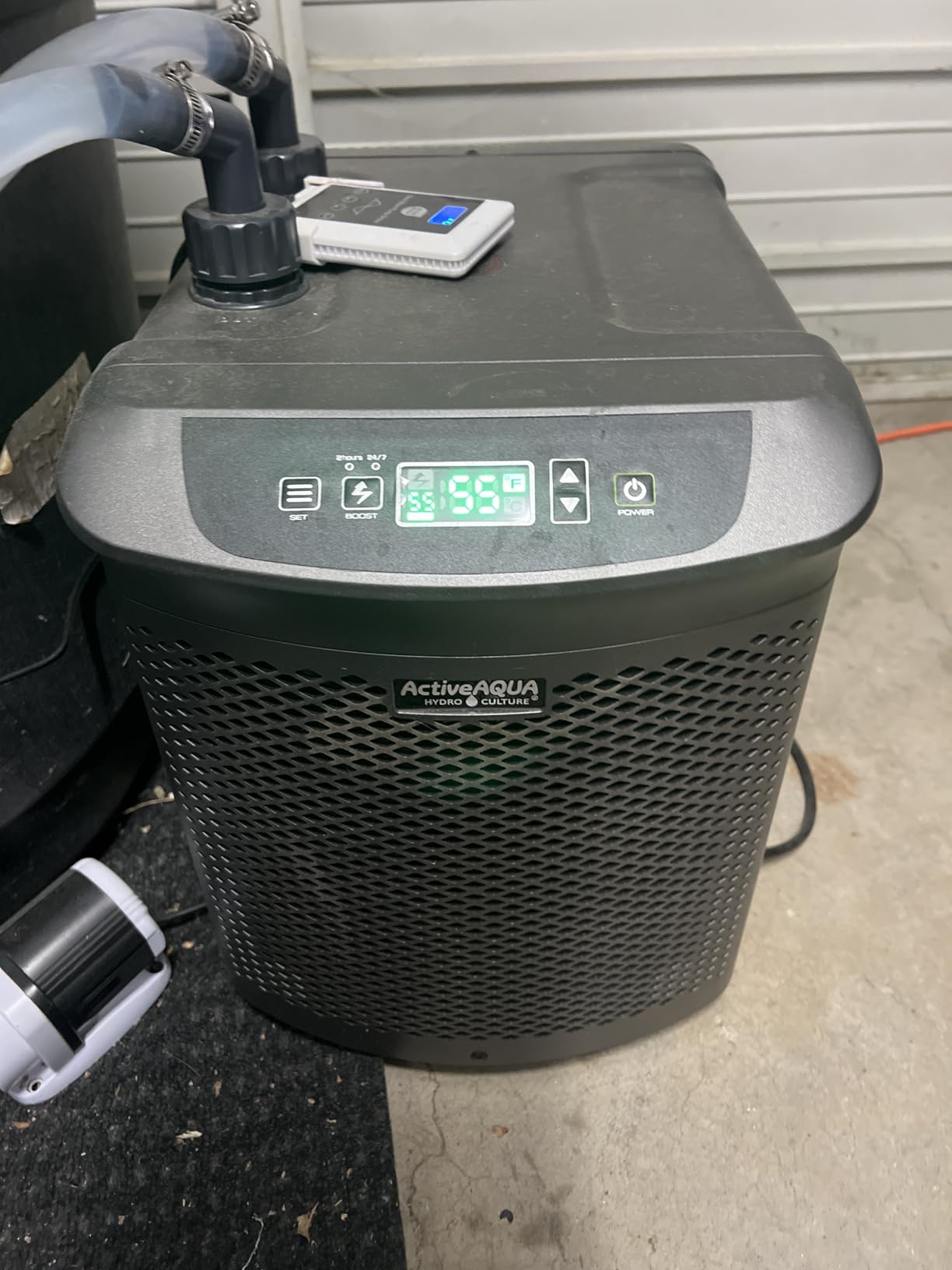 Active Aqua Water Chiller, 0.25 HP, Titanium, 40-92 Gal, Hydroponics, Titanium evaporator and digital thermostat hold reservoirs, cold plunge tubs, and aquariums at a steady temperature customer photo 1
