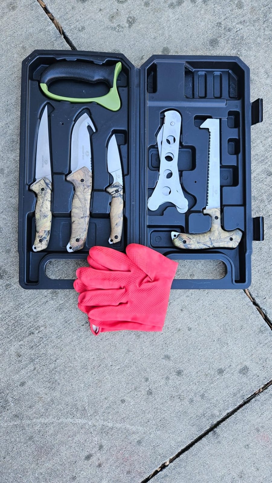 Mossy Oak Field Dressing Kit Hunting Deer Knife Set (8-Piece) | Portable Butcher Game Processor Set, Stainless Steel Hunting Knife Set customer photo 2