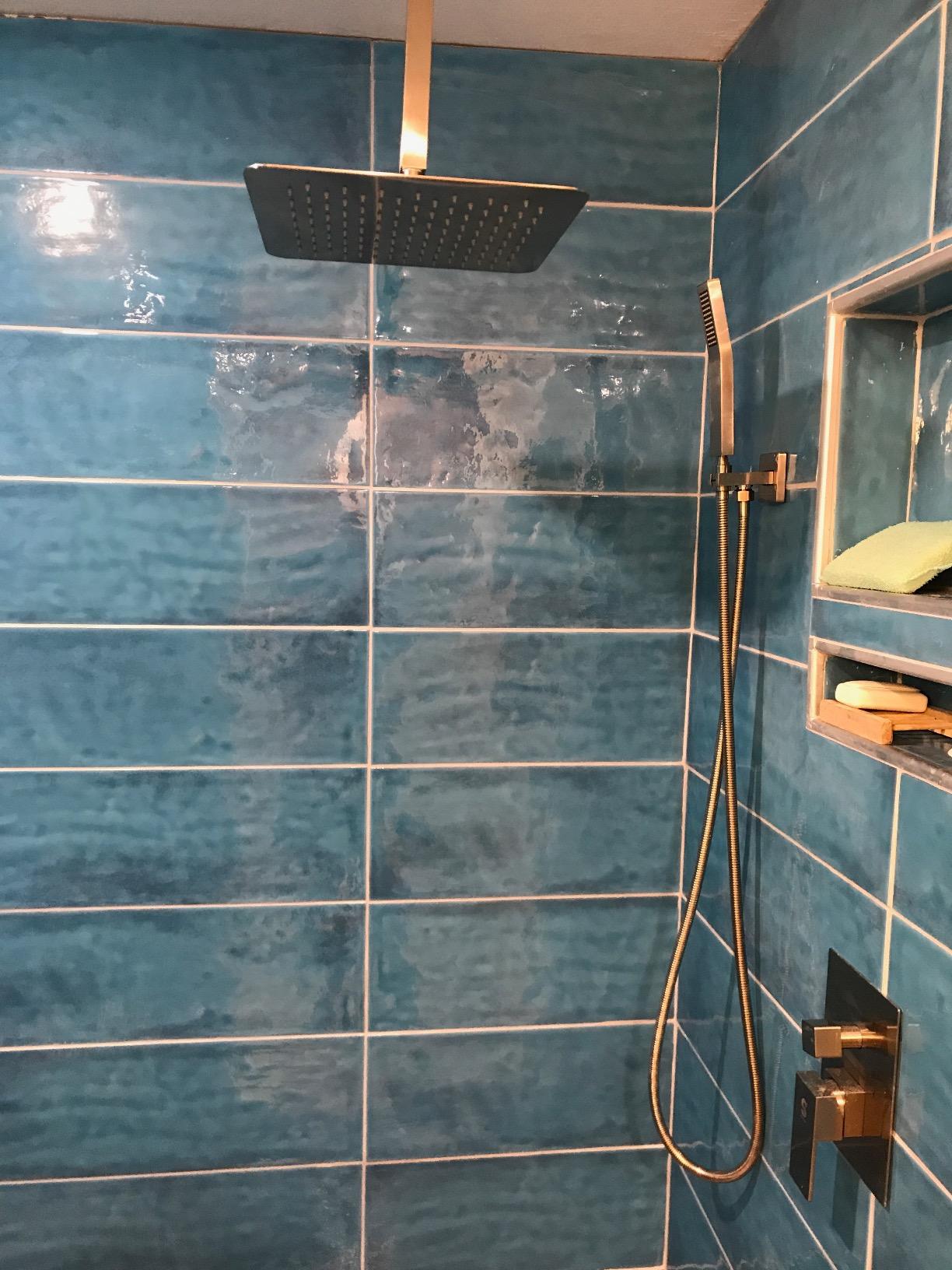SR SUN RISE 12 Inch Ceiling Mounted Rain Shower System, Brushed Nickel | Luxury High Pressure Shower Faucet Set, Solid Brass, Rust Resistant, Handheld Spray, Rough-In Valve and Trim Included customer photo 1