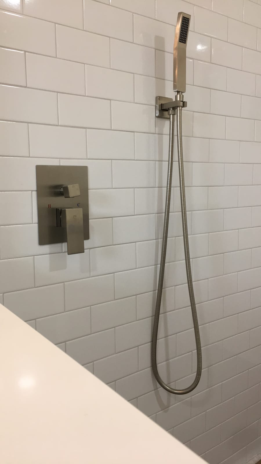 SR SUN RISE 12 Inch Ceiling Mounted Rain Shower System, Brushed Nickel | Luxury High Pressure Shower Faucet Set, Solid Brass, Rust Resistant, Handheld Spray, Rough-In Valve and Trim Included customer photo 2