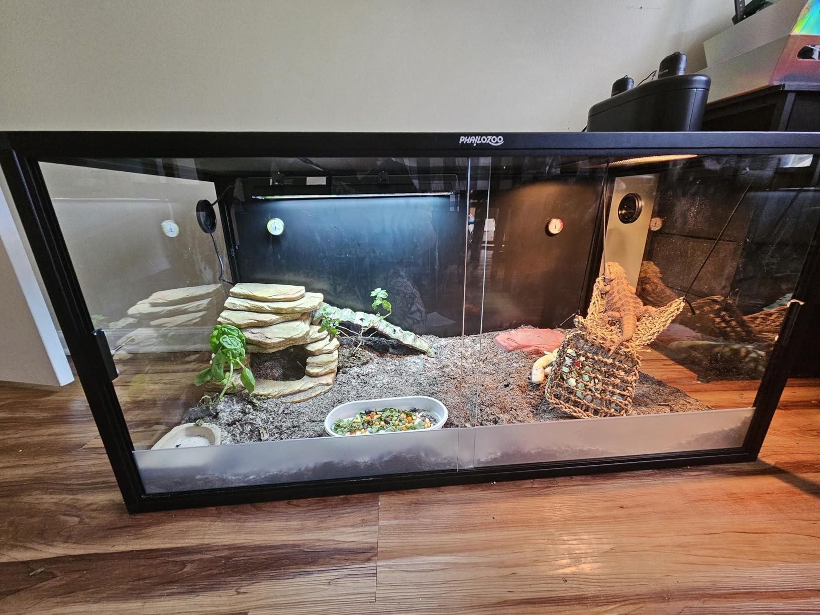 REPTI ZOO Dual Reptile Light Fixture for Reptile Dome UVB Lamp Fixture Dual Reptile Reflector Dome Lamp Cap Combo Integration Design Heat Lighting Lamp Kit customer photo 1