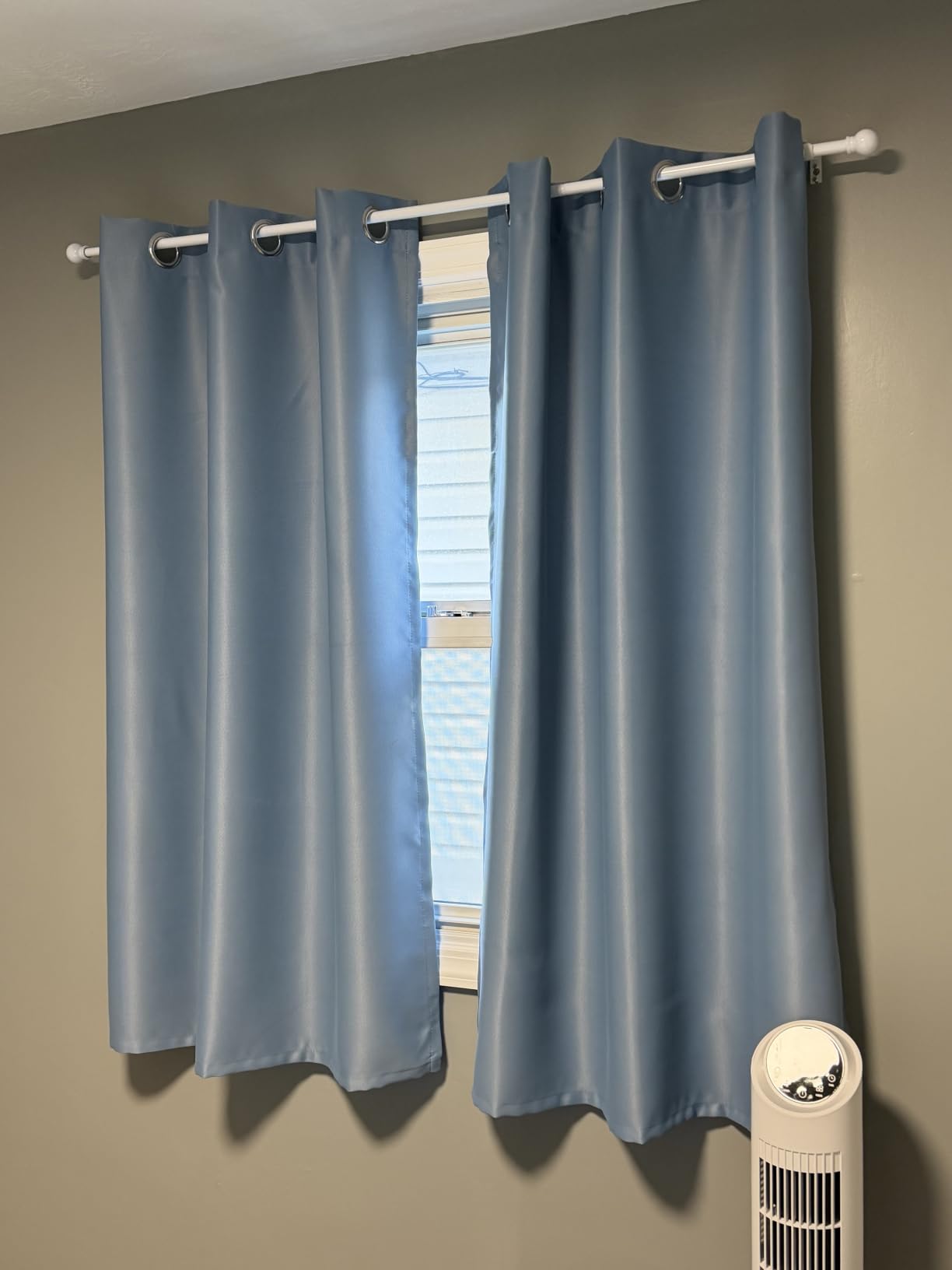 BGment Navy Blue Blackout Curtains for Bedroom 63 Inch Long - 2 Panels | Grommet Top, Black Out, Room Darkening, Sunblock, Thermal Insulated, Window Drapes for Kids Boys Room, 42x63 Inch customer photo 2