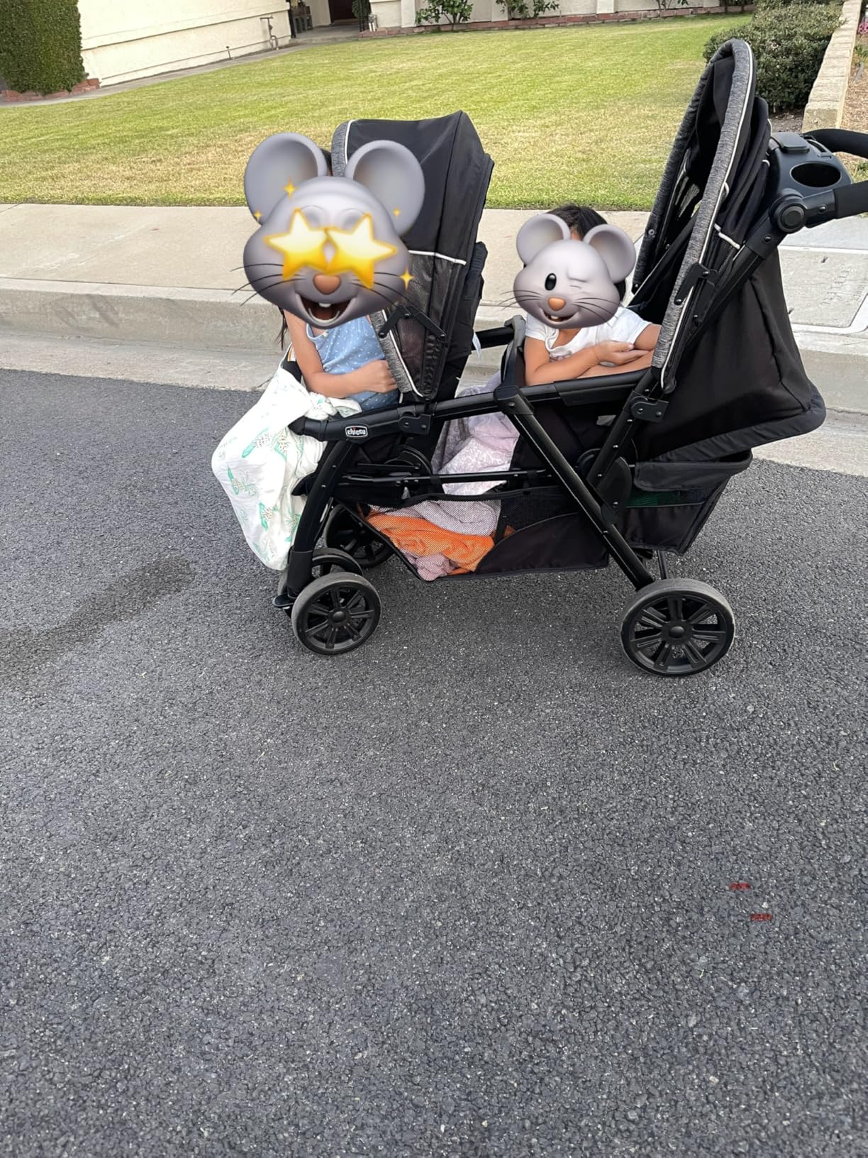 Chicco Cortina Together Double Stroller, 2-Seat, Foldable, Minerale/Black customer photo 2