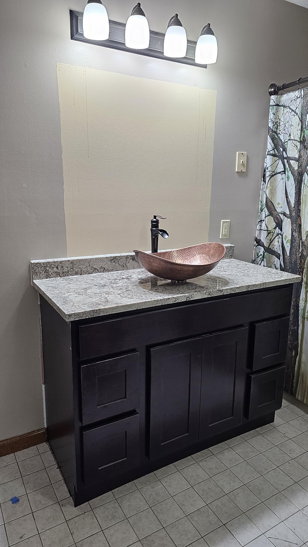 Monarch Abode Bathroom Sink - 19-Inch Harbor Vessel Bathrooms Countertop Sink, Bathroom Vessel Sinks, Above Counter Hand Hammered Pure Copper Bath Sinks for Restroom Vanity or Powder Room customer photo 1