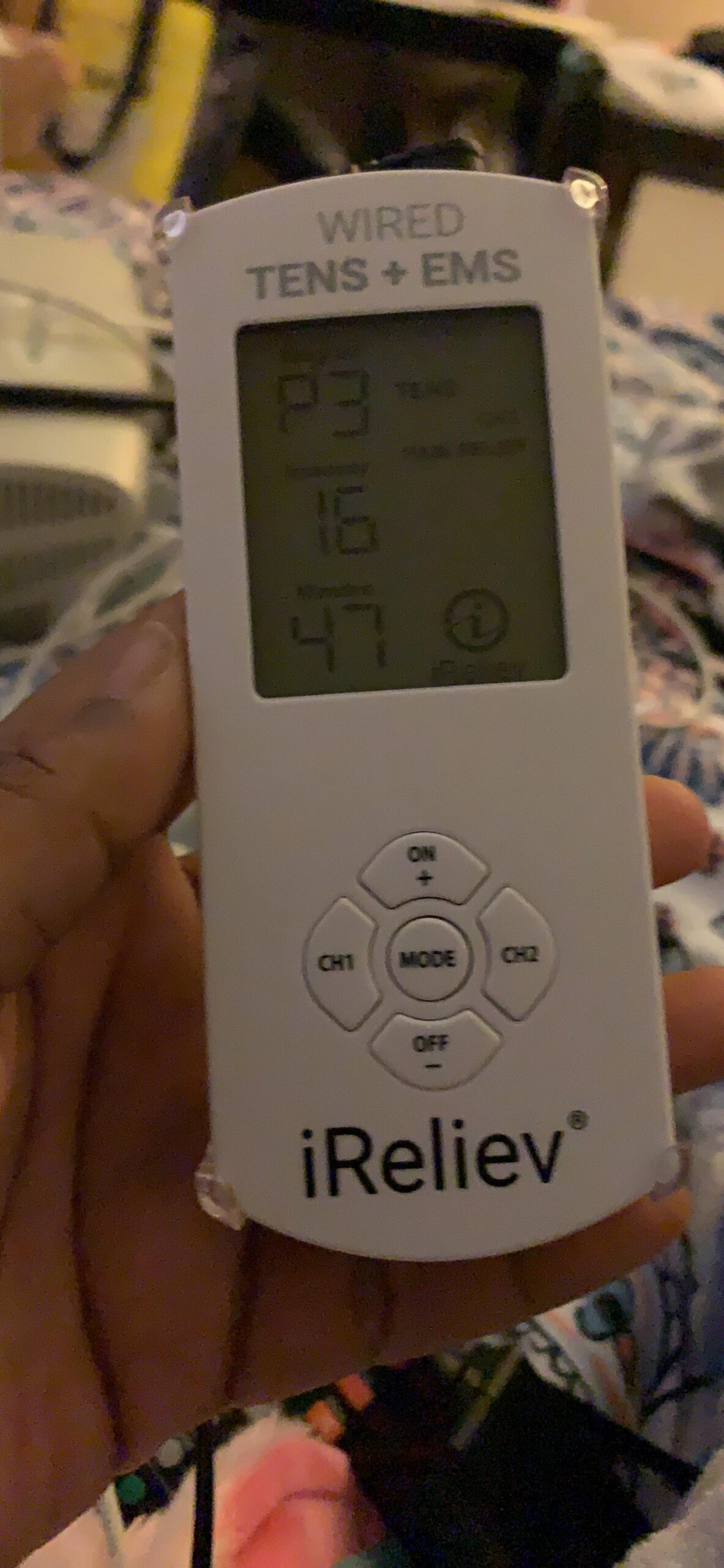iReliev TENS Unit + EMS Muscle Stimulator with 14 Therapy Modes, Premium Pain Relief and Recovery System, Rechargeable, Large Back Lit Display, Large and Small Electrode Pads customer photo 1