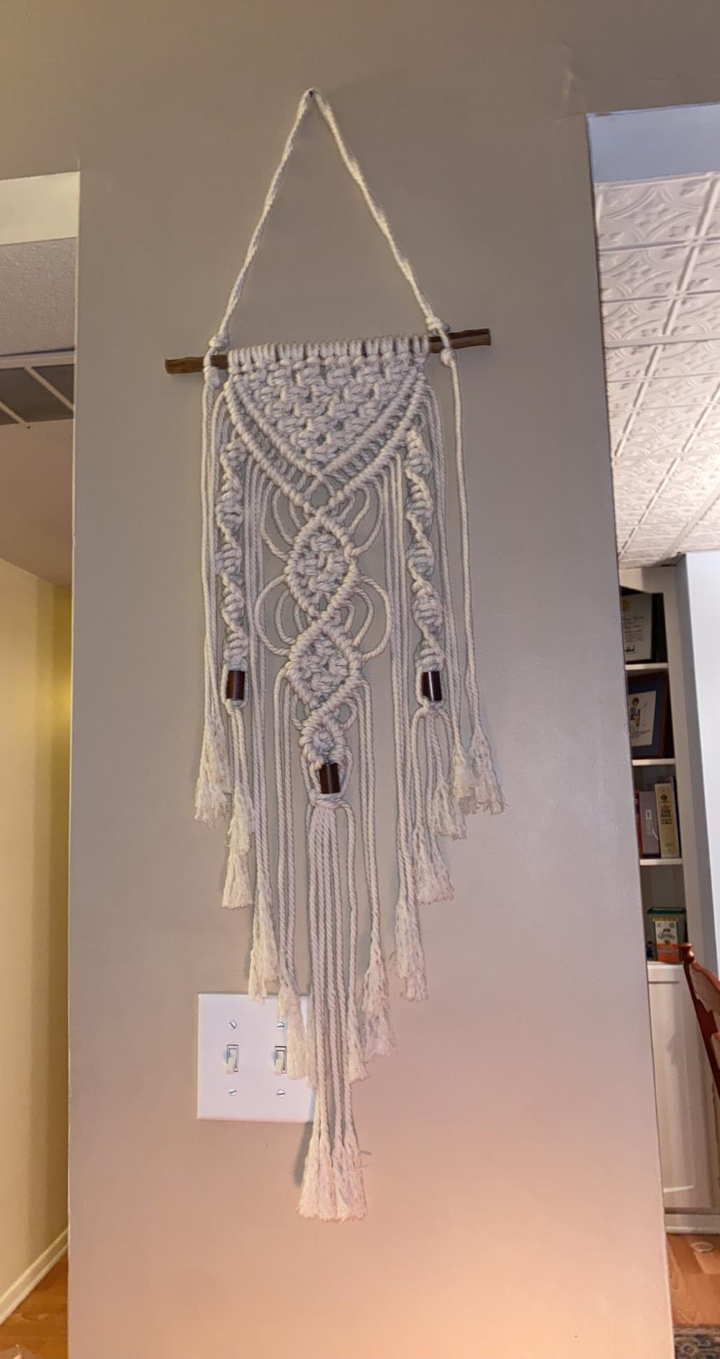 Solid Oak Macramé Wall Hanger Kit - Double Twist, Original version customer photo 1