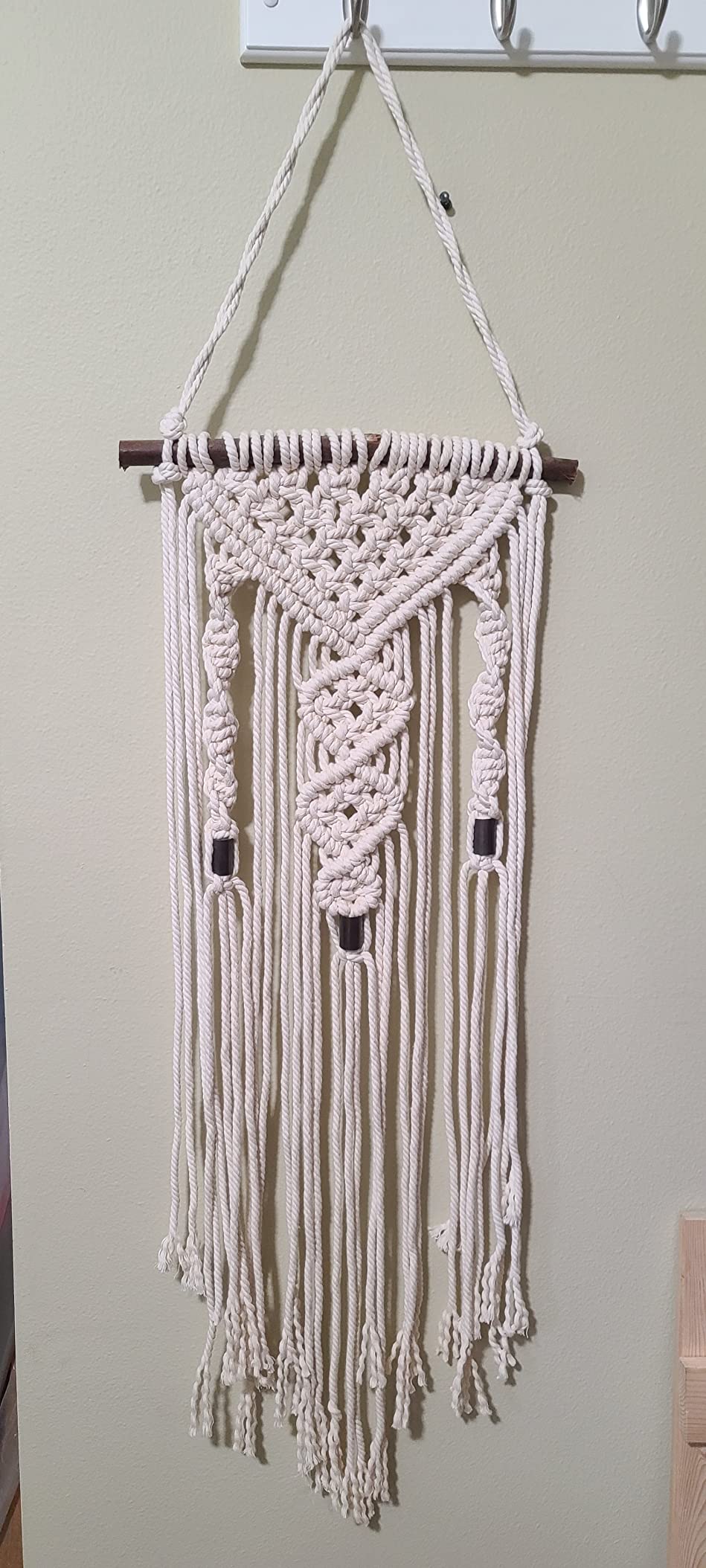Solid Oak Macramé Wall Hanger Kit - Double Twist, Original version customer photo 2
