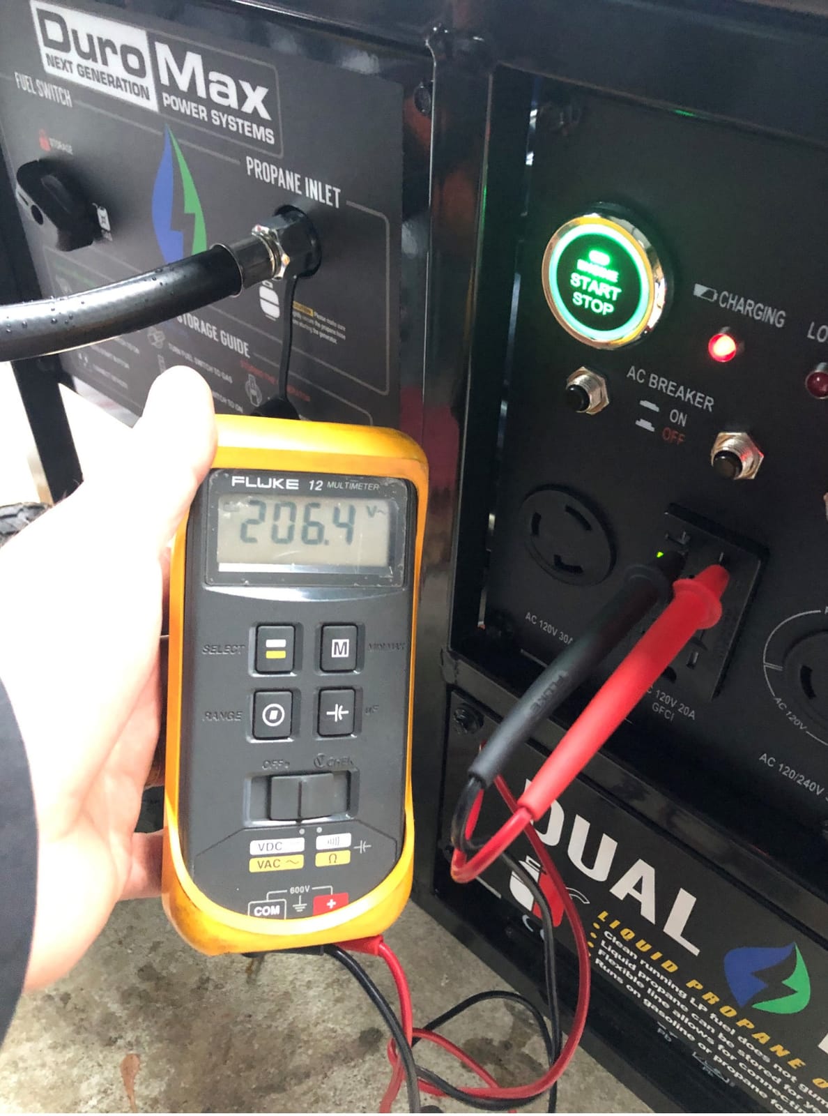 DuroMax XP13000EH 13,000-Watt Dual Fuel Portable Generator - Gas & Propane, Electric Start, Whole Home Backup Power, Transfer Switch Ready, RV & Emergency Ready customer photo 2