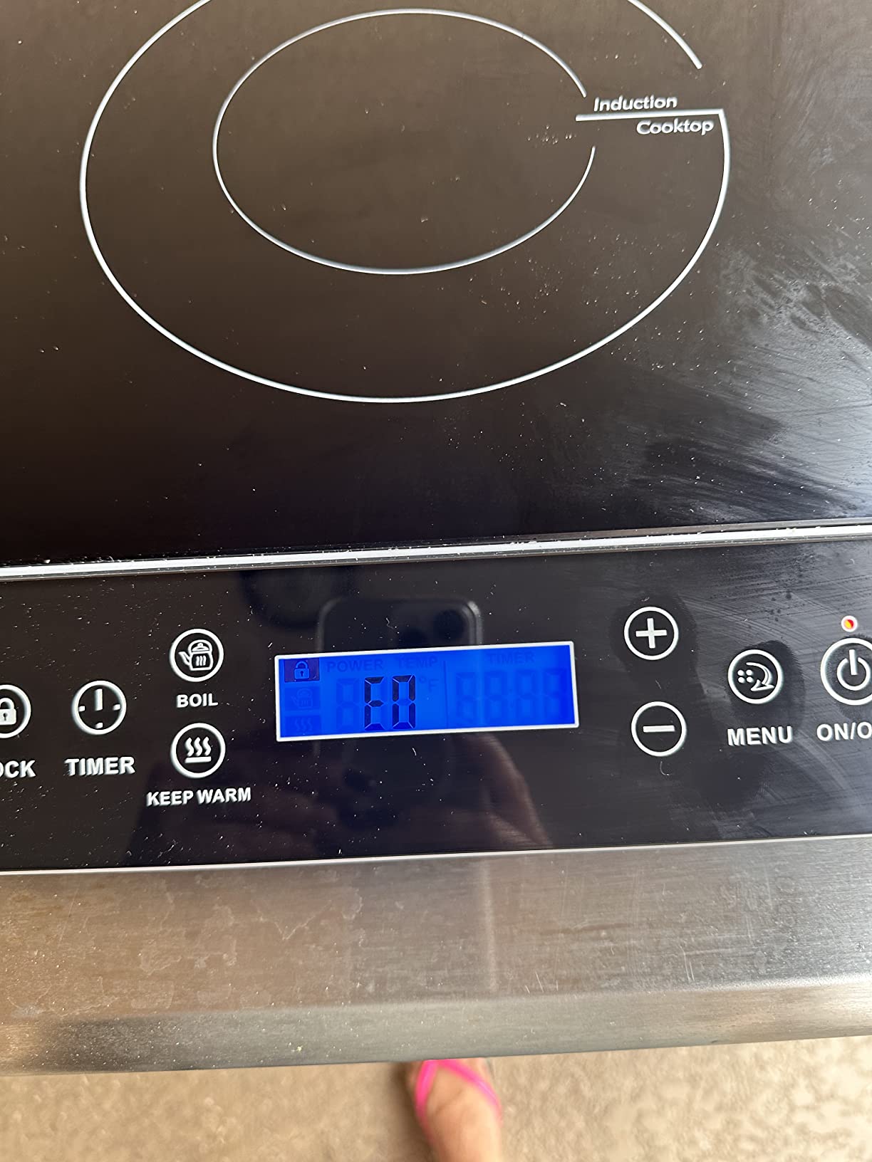 Duxtop LCD Portable Double Induction Cooktop 1800W Countertop Burner 9620LS | Induction Cooktop 2 Burner Digital Electric Sensor Touch Stove BT-350DZ customer photo 1