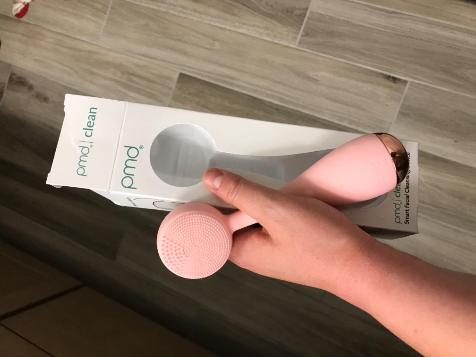 PMD Beauty Clean Facial Cleansing Brush - Waterproof Silicone Face Cleanser with Sonic Technology customer photo 1