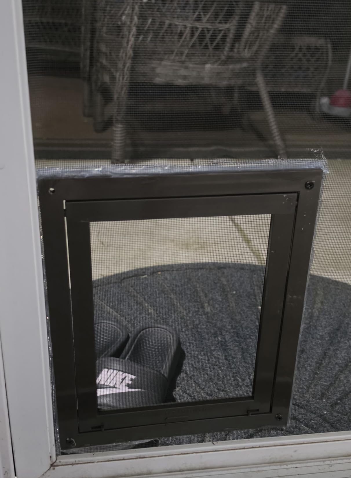 PetSafe Screen Door for Dogs & Cats, Up to 100 lb, Large | For Screen Doors or Porch Screens, Puncture-Resistant Mesh, Sliding Wind-Lock, Quick DIY Snap-in Install customer photo 1