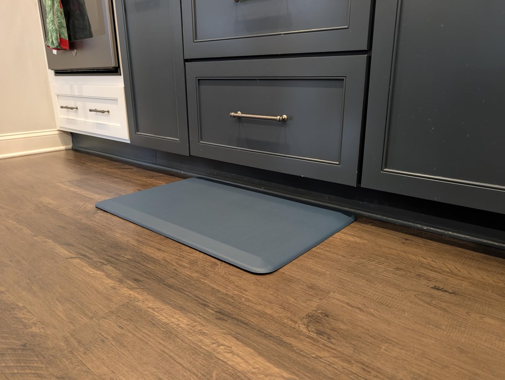 GORILLA GRIP Cushioned Antifatigue Kitchen Mat for Floor, 24x17, Black | 3/4 Inch Thick Ergonomic Office Standing Desk Mats, Waterproof and Stain Resistant Pebbled Top, Supportive Padded Foam Rug customer photo 2