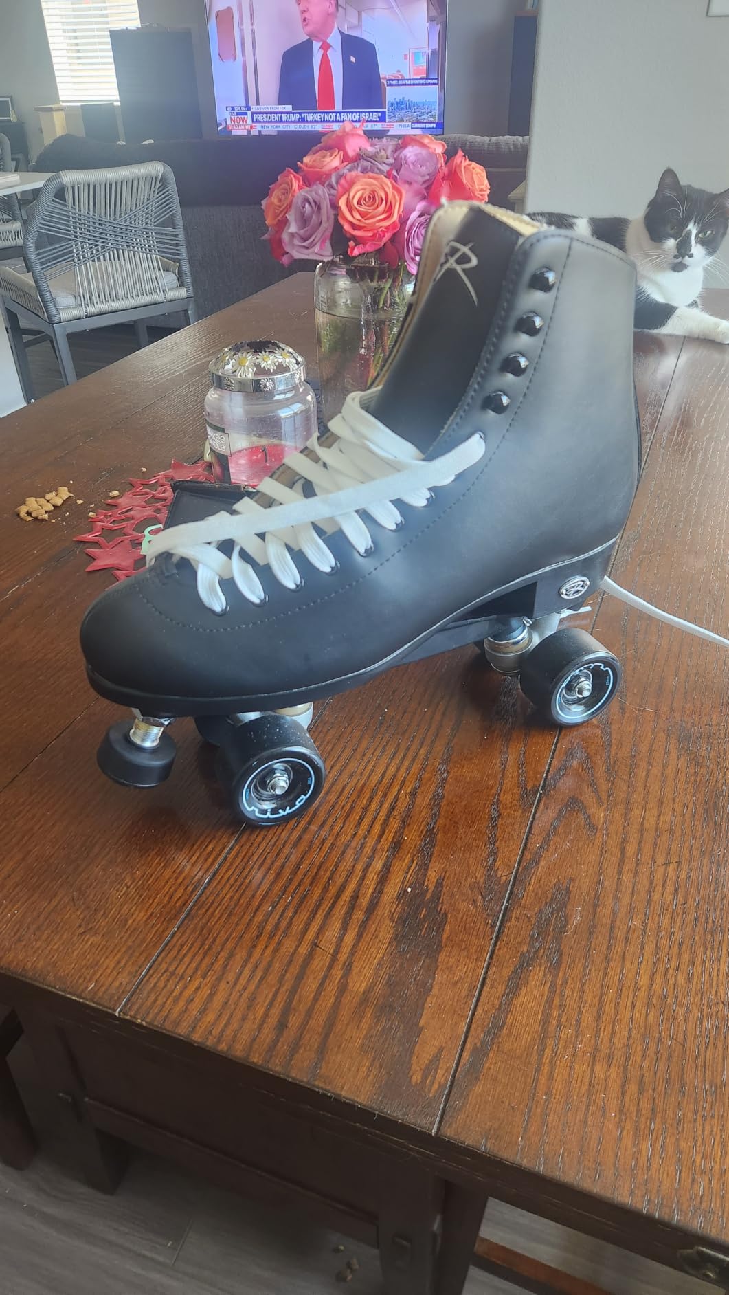 Riedell Boost Roller Skates - Lightweight, Comfortable Indoor Quad Skates for Men and Women Beginner to Seasoned with Smooth Retro Build customer photo 1