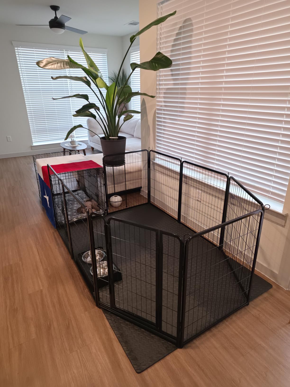 Yaheetech Dog Playpen 32in 8 Panels Pet Fence for Indoor Yard RV Camping | Easy Setup, Heavy Duty Rustproof Frame with Secure Latch Door, DIY Layouts, Foldable Storage, for Small & Medium Dogs customer photo 2